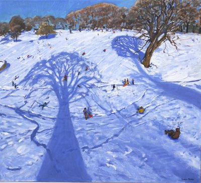 Chatsworth, Schatten von Winterbäumen, 2013 von Andrew Macara